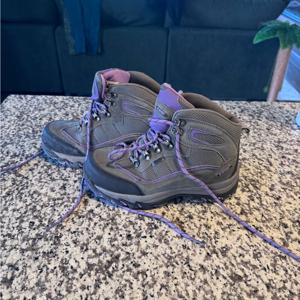 Hi-Tec Women's Purple and Black Athletic Boots - Picture 2 of 3